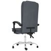 vidaXL Silla de oficina reclinable con masaje terciopelo gris oscuro