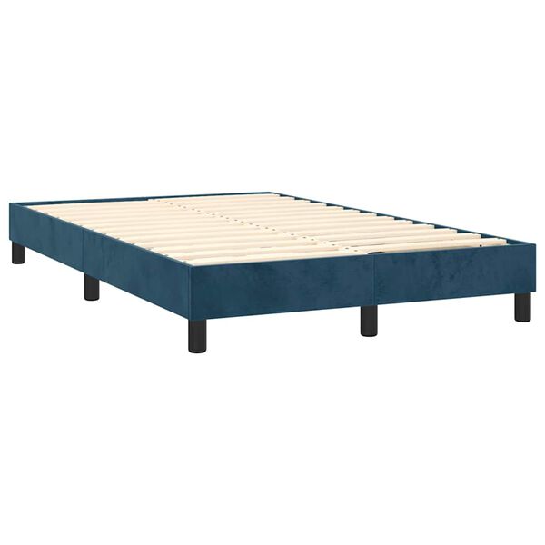 vidaXL Estructura de cama con somier terciopelo azul oscuro 120x200cm