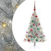 vidaXL &Aacute;rbol de Navidad Artificial Preiluminado Plateado 120 cm PET