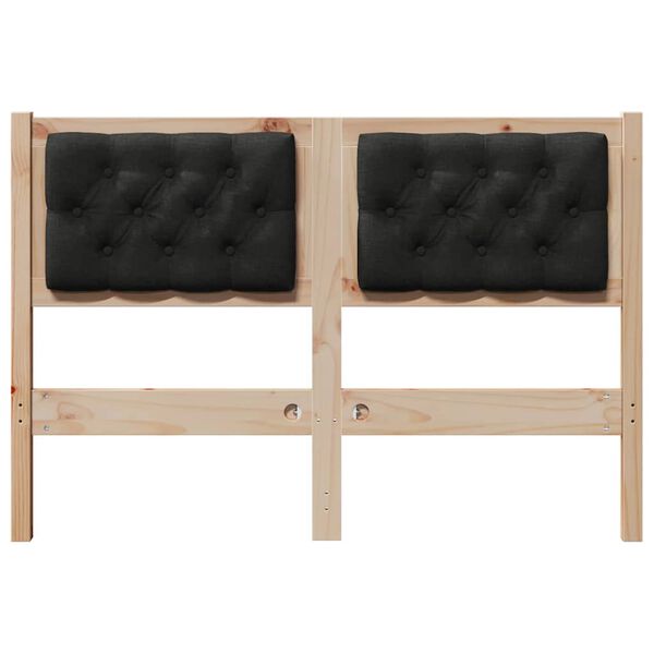 vidaXL Cabecero Otro Marr&oacute;n y negro 120 cm Madera maciza de pino