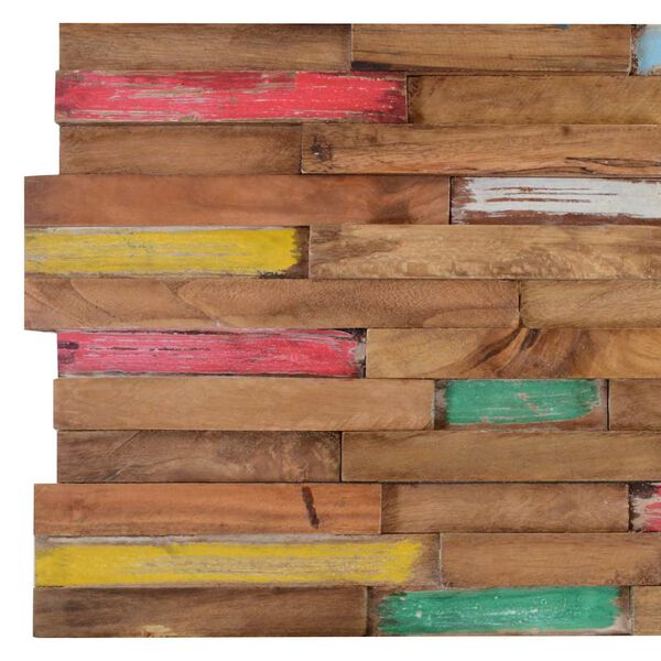 vidaXL Paneles revestimiento pared 10 uds madera maciza teca 1,03 m&sup2;