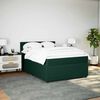 vidaXL Cama box spring con colch&oacute;n terciopelo verde oscuro 140x200 cm