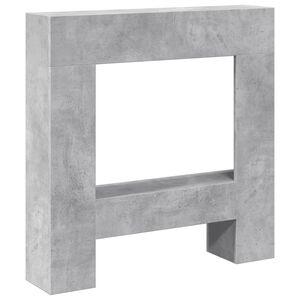 vidaXL Borde de chimenea madera ingenier&iacute;a gris hormig&oacute;n 81x18x82 cm