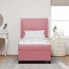 vidaXL Cama tipo Box Spring con colch&oacute;n Rosa 200 x 100 cm Poli&eacute;ster
