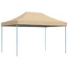 vidaXL Tienda de fiesta plegable Pop-Up beige 410x279x315 cm