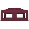 vidaXL Carpa plegable profesional y paredes aluminio rojo tinto 6x3m