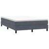 vidaXL Cama box spring sin colchón gris oscuro terciopelo 160x220 cm