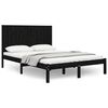vidaXL Estructura de cama de madera maciza de pino negra 140x190 cm