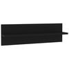 vidaXL Estante de pared 2 uds madera contrachapada negro 60x11,5x18 cm