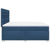 vidaXL Cama box spring con colch&oacute;n tela azul 200x200 cm
