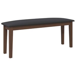 vidaXL Banco 110 cm madera maciza marrón caucho