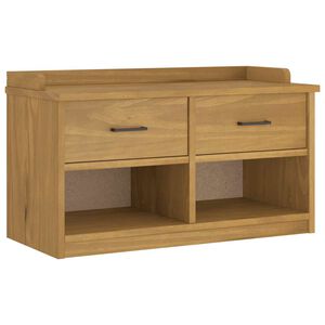 vidaXL Banco de recibidor SANDNES madera maciza de pino 87x40x50 cm