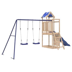 vidaXL Parque infantil de exterior de madera maciza de pino