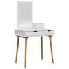 vidaXL Conjunto de Mesa de Tocador FAUSKE 3 uds. Blanco