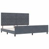 vidaXL Cama tipo Box Spring Gris oscuro 200 x 200 cm Terciopelo