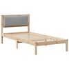 vidaXL Estructura de cama Gris Claro 90 x 200 cm Madera de pino macizo
