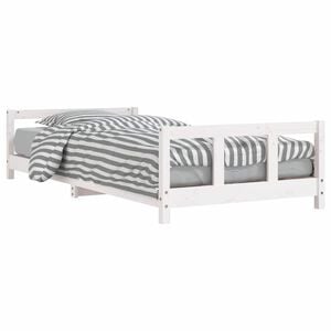 vidaXL Estructura de cama para ni&ntilde;os madera de pino blanco 90x200 cm