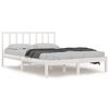 vidaXL Estructura de cama madera maciza pino blanco 120x190 cm