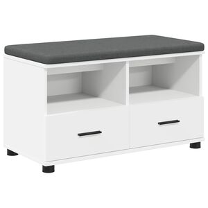 vidaXL Banco de entrada 80 x 38 x 46 cm Madera Ingenierizada y Tela