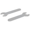 vidaXL Llave 2 pcs Plateado 10 mm Hierro