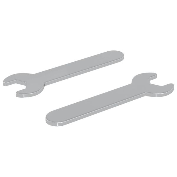 vidaXL Llave 2 pcs Plateado 10 mm Hierro