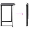 vidaXL Mesa de jard&iacute;n plegable de rat&aacute;n sint&eacute;tico negra 90x51x75 cm