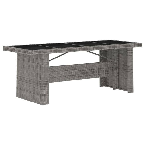 vidaXL Set de comedor de jardín 11 pzas y cojines ratán sintético gris