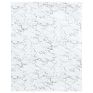 vidaXL Pegatina de mueble autoadhesiva PVC blanco m&aacute;rmol 90x500 cm