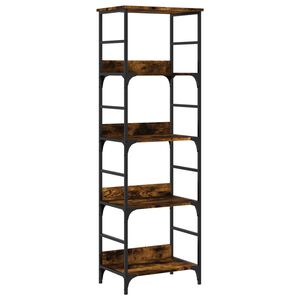 vidaXL Estanter&iacute;a de madera de ingenier&iacute;a roble ahumado 50x33x153 cm