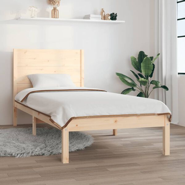 vidaXL Estructura de cama sin colchón madera maciza de pino 90x200 cm