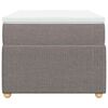 vidaXL Cama box spring con colch&oacute;n tela gris taupe 100x200 cm