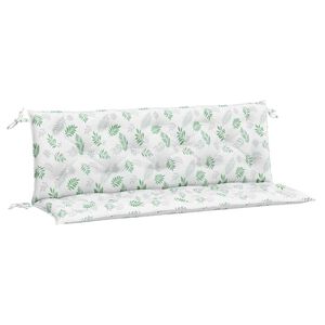 vidaXL Cojines banco jard&iacute;n 2 uds tela estampado de hojas 150x50x7 cm