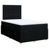 vidaXL Cama box spring con colchón tela negro 120x190 cm