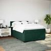 vidaXL Cama box spring con colch&oacute;n terciopelo verde oscuro 140x200 cm