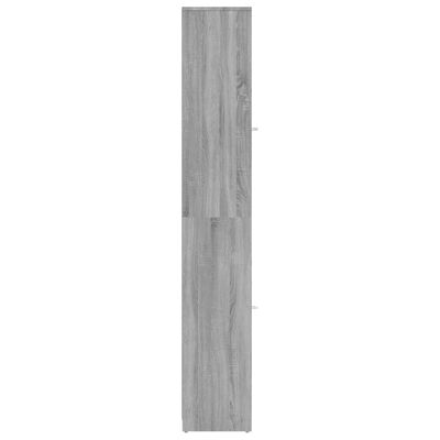 vidaXL Armario de baño madera contrachapada gris Sonoma 30x30x183,5 cm