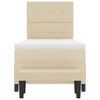 vidaXL Cama tipo Box Spring con colch&oacute;n Crema 90 x 200 cm tela