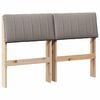 vidaXL Cabecero tapizado Taup&eacute; 120 cm Madera de pino macizo