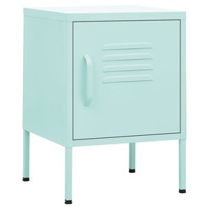 vidaXL Mesita de noche acero verde menta 35x35x51 cm
