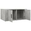 vidaXL Mesa de centro madera contrachapada gris hormigón 80x50x36 cm