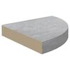 vidaXL Estante de esquina de pared 2 uds MDF gris hormigón 25x25x3,8cm