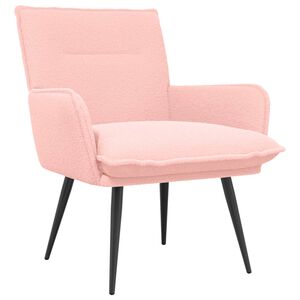 vidaXL Sill&oacute;n Rosa Boucl&eacute;