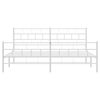 vidaXL Estructura cama sin colchón con estribo metal blanco 193x203 cm