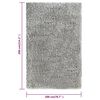 vidaXL Alfombra de pelo largo gris 200x290 cm 50 mm