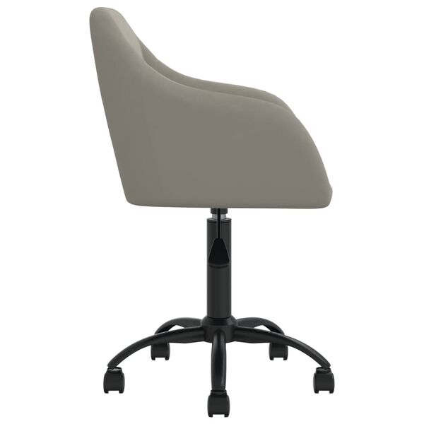 vidaXL Silla de comedor giratoria de terciopelo gris claro