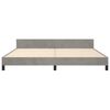 vidaXL Estructura de cama sin colch&oacute;n terciopelo gris claro 200x200 cm