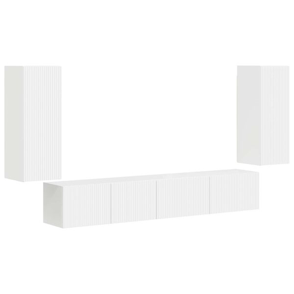 vidaXL Conjunto de mueble de TV 4 pcs Madera de ingenier&iacute;a