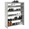 vidaXL Mueble zapatero madera contrachapada gris hormig&oacute;n 80x25x100 cm