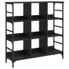 vidaXL Aparador de madera de ingenier&iacute;a negro 102x32x103,5 cm