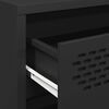 vidaXL Aparador de acero laminado en frío negro 68x39x58,5 cm