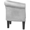 vidaXL Sill&oacute;n de cuero sint&eacute;tico plateado